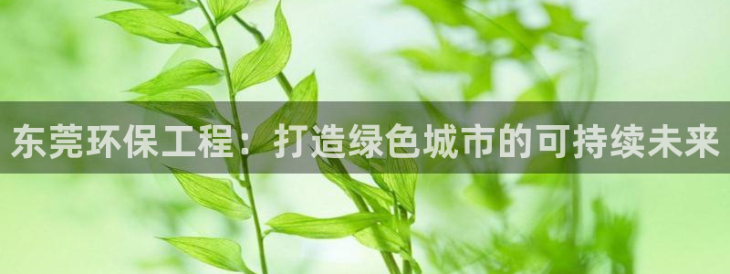 彩名堂官网计划01：东莞环保工程：打