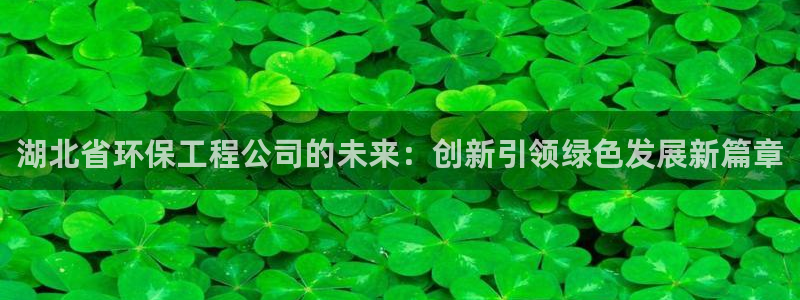 彩名堂最新版www：湖北省环保工程公司的未来：创新引领绿色发