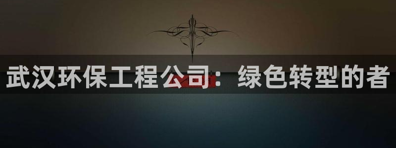 彩名堂免费计划客户端官网：武汉环保工程公司：绿色转型的者